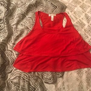 Flare tank crop top 😻